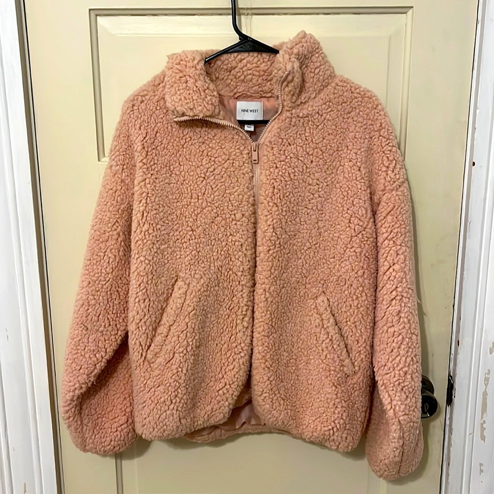 pink teddy jacket